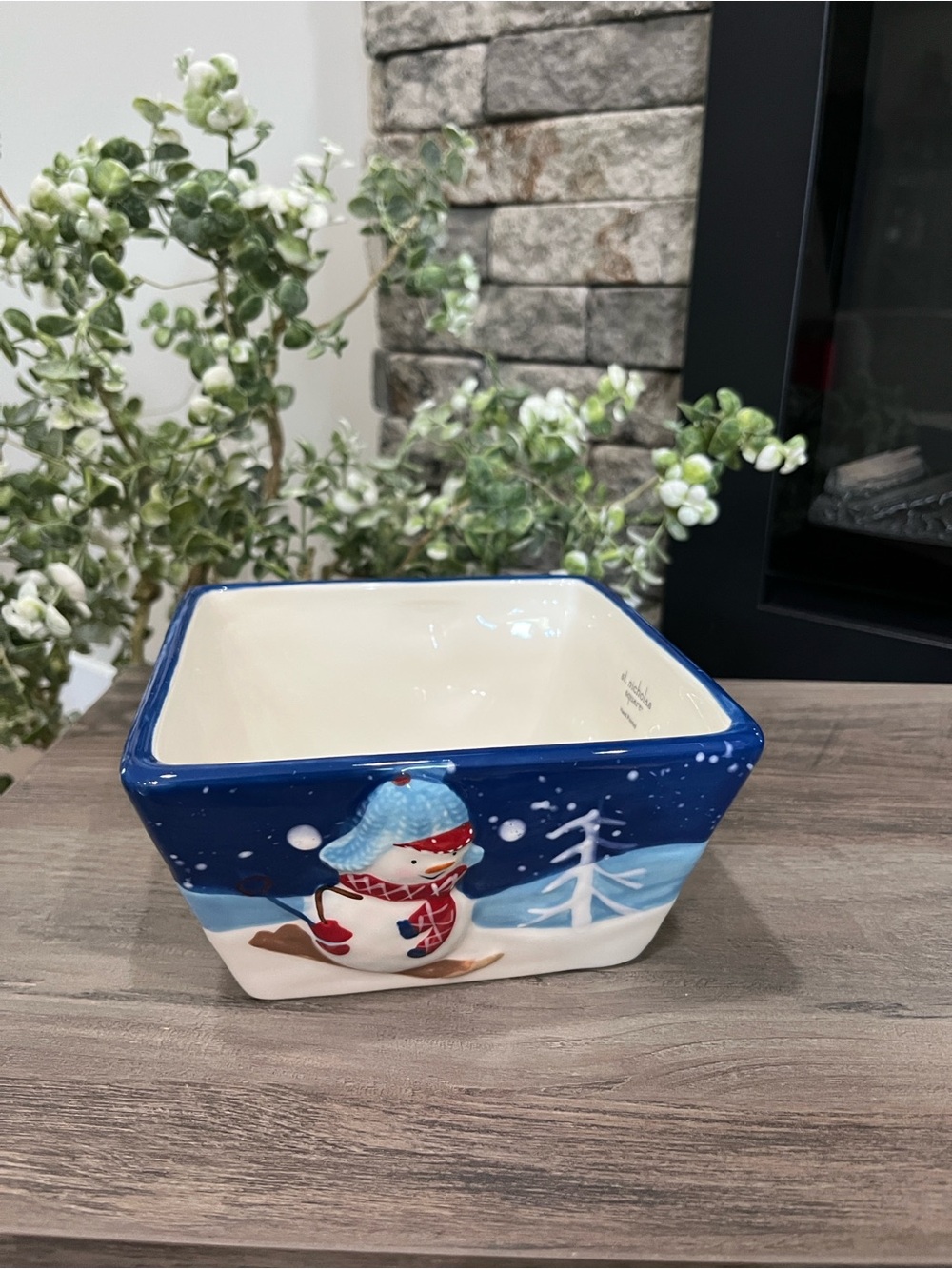 St. Nicholas Square Vintage Retired Snowmand Snowman 3D design EUC - Picture 3 of 11
